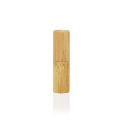 China Wholesale Thin Silver Golden Natural Empty Cosmetic Wooden Bamboo Cosmetic Packaging for Lipstick Container Tube for sale