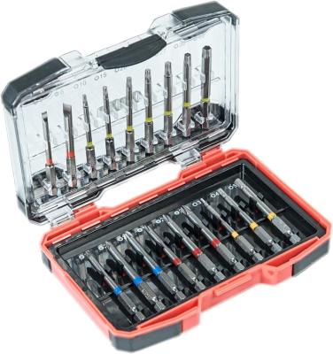 China Kolarwin Drill 18pcs Tool Kit Drill Set Screwdriver Bit Set Drill Bit For Power Tools Nickel Plated With Color Ring for sale