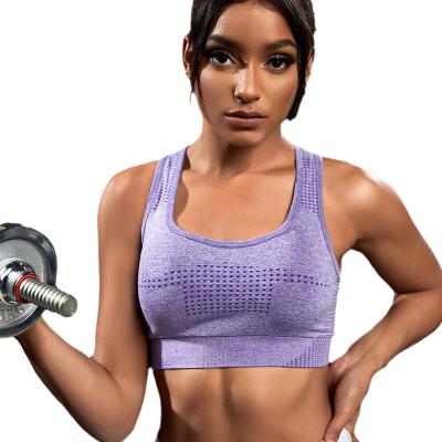 China Antibacterial High-elastic Custom Seamless Workout Sports Bra Solid Color Quick-Drying Solid Color Yoga Bra for sale