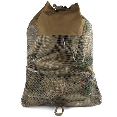 China Duck Outdoor Hunting Custom Camouflage 900D PVC Hunting Slotted Decoy Bag for sale