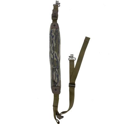 China Outdoor Hunting Military Heavy Duty Tactical 600D Padded Non Slip Tactical Leather Gun Sling Quick for sale