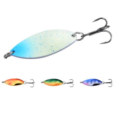 China Bright Color 32 Colors Swim Single Bait Hook Spoon Fishing Tackle for sale