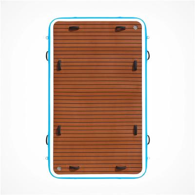 China ALUMEDAL China Unisex Manufacturer Customized Size Drop Pit Water Island Mat PVC Fishing Inflatable Platform Floating Dock for sale