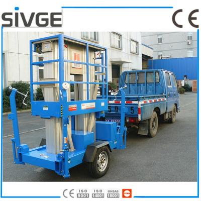 China Aluminium Alloy Trailer Mounted Lift 8m Hydraulic Trailer Bucket Lift for sale