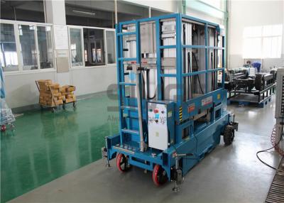 China 400kg Capacity 12 Meter Mobile Scissor Lift Platform Four Mast For Two Men for sale