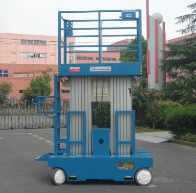 China Self - Propelled Aluminum Work Platform 8m Platform Height Dual Mast for sale