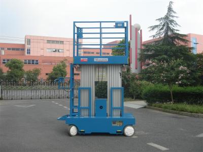 China 8m self-propelled electric Aluminum Alloy vertical mast lift double mast lift aerial work platform vertical manlift for sale