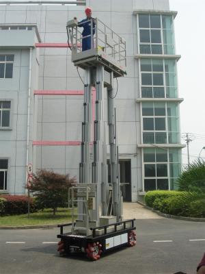 China Azul de la elevación del auge del palo de la vertical del gimnasio los 8m con la plataforma de la extensión de 800m m en venta