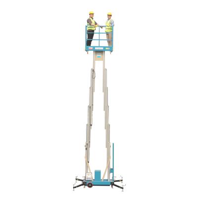 China Plataforma de trabajo aéreo móvil de aluminio del palo del doble de 14 M Working Height Compact en venta