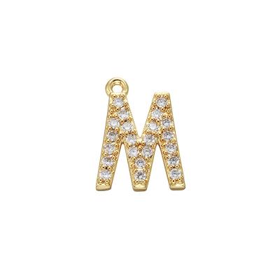 China CLASSIC Simple DIY Charm Jewelri 26 Capital 14k 18k Gold Plated Copper Initial A-Z Letters Pendant for sale