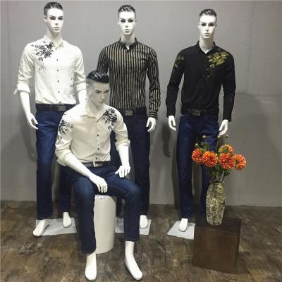 China Bright White Fiberglass Mannequins Full Body Size Male Mannequin More Muscle With Realistic Head for sale