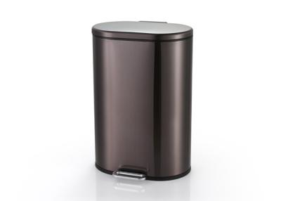 China Smudge Resistant 12L Stainless Steel Step Trash Can for sale