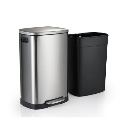 China 673mm Height 8 Gallon Kitchen Stainless Steel Trash Can for sale