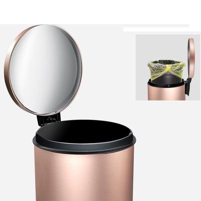 China Fingerprint Proof 1.3 Gallon Stainless Steel Dustbin With Lid for sale