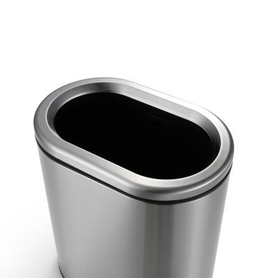 China 12L Anti Smudge Stainless Steel Bathroom Trash Can for sale