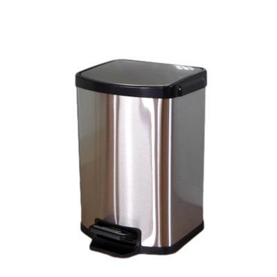 China Smudge Proof 12L Stainless Steel Pedal Trash Can for sale