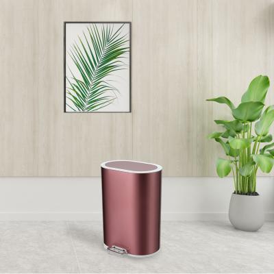 China Anti galão Mini Stainless Steel Trash Can da impressão digital 1,58 à venda