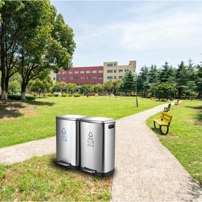 China Recycle 410 Stainless Steel 100 Liter Trash Can for sale