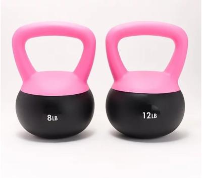 China IJzer zand gevuld schokbestendig handgewicht krachttraining kettlebells 5lb 10lb en 15lb Te koop