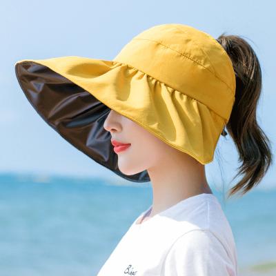 China Summer Outdoor Foldable UV Protection Wholeasle Brim Beach Sun Verified Wide Brim UPF +50 Hats For Women for sale