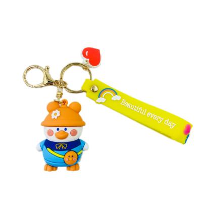 China Hot Selling Gifts Hot Promotional Soft Rubber Cute Cartoon Doll Animal Key Souvenir E-227 Amazon Key Chain Pendant for sale