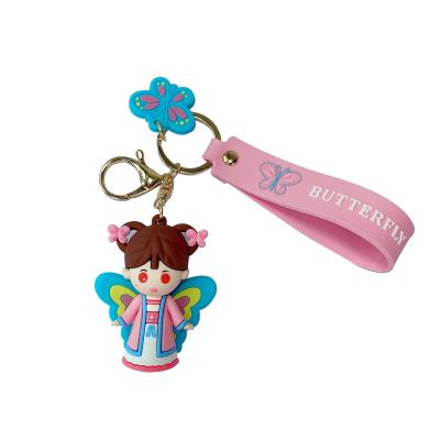 China E-232 Promotional Cartoon Souvenir Gift Cute Elf Princess Doll Keychain Car Couples Couples Bag Key Pendant Gift Small for sale