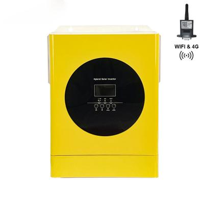 China Single Split Inverter Hybrid On/Off Grid Mppt Power System Home 5Kw Solar Inverter With WIFI 540x390x217 for sale