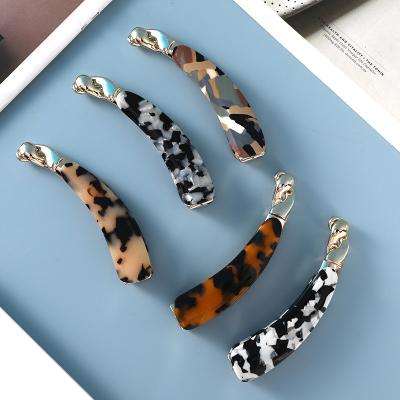 China INS Korean Women Fashion Hot Selling Acetate Material Wholesale INS Ponytail Banana Hair Clip for sale