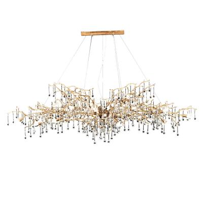 China Modern Large Modern Living Room Bedroom Chandelier Dining Room Villa Hotel LED Crystal Chandelier Villa for sale