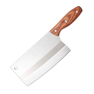 China Disposable New Arrival Stainless Steel Rose Handle Wooden Kitchen Butcher Cleaver Knife In Home And Kitchen for sale