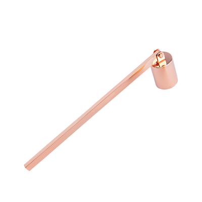 China Cutting Modern Design Stainless Steel Wick Trimmer Cheap Promotional Candle Tools Rose Gold Candle Extinguisher for sale