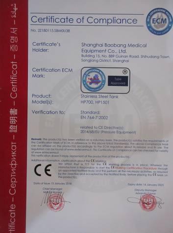 CE - Shanghai Baobang Medical Equipment Co., Ltd.