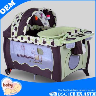 China Wholesale Luxury Portable Metal European Standard Baby Crib for sale