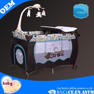 China European metal standard EN716-1/2: 2008 baby playpen baby play yard travel cradle for sale