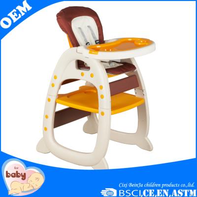 China Multi-function non-toxic 14988 approved plastic multi-function baby highchair for sale