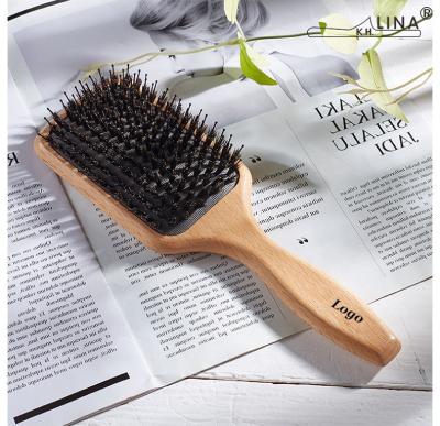 China Wooden Cushion Air Cushion Brush For Hair Growth Wooden Detangler Generic Natural Hair Brush for sale