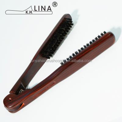 China OEM Factory Compact Woman V Hairbrush Wooden Hair Styling Straight Comb for sale