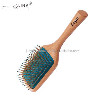 China Cushion Wood Set Medium Large Bristle Detangling Hair Brush Wooden Soft Small Nylon Hairbrush for sale