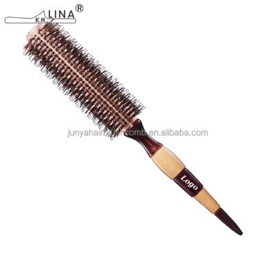 China Custom Logo Ionic Styling Hairbrush Ceramic Round Salon Hair Brush for sale