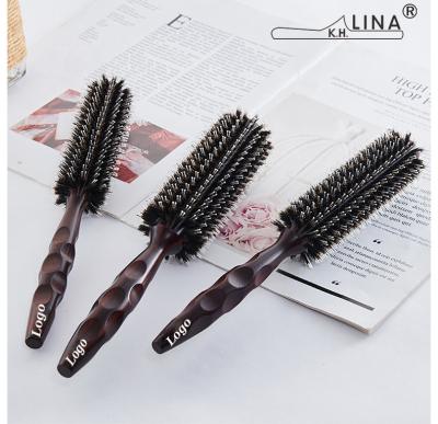 China Round Detangle Brush Maker Nylon Bristle For Hair Brushes Compact Hair Brushes With Boar Bristle for sale