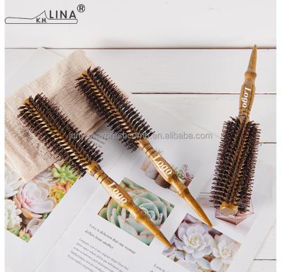 China Wooden Paddle Boar Bristle Round Brushes Professional Curve Exhale Quick Drying Detangling Hair Brush for sale