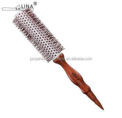 China Wave Curve Compact ABS Branded Hair Brush Long Round For Curly Ceramic Brushes Wholesale Korea Beauty Hair Dryer Brush for sale