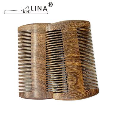 China Beard Care Private Label Lice Beard Comb Black Sandalwood Beard Brush Set for sale