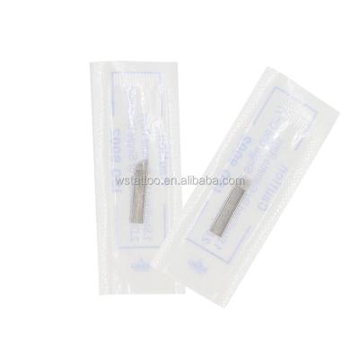 China Permanent Makeup Microblading Needle Permanent Tattoo Needle For Fog Eyebrow PCD Gold Curve Blade for sale