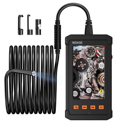 China Industrial NIGHT VISION Borescope With Screen 4.3 Inch Micro Inspection Camera With LED Light Waterproof Borescope With Semi-Rigid Metal for sale