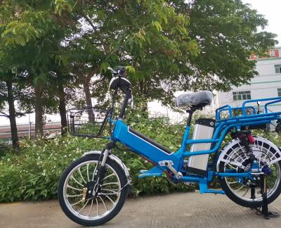 China Standard High Power 12ah/48v+30ah 20 Inch Delivery Bikes 350w Brushless Motor Electric Cargo Bicycle for sale