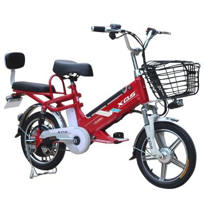 China Electric city bike 16*2.125 vacuum tire 350W 48v e bike 12 oh resistance high carbon steel lithium battery electric bicycle/50 km for sale