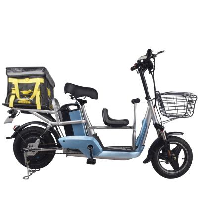 China 14inch 20ah/48V 350W Food Delivery Electric Bike Electric City Delivery Standard Cargo Bike Family e Bike Electric Cargo Ebike for sale