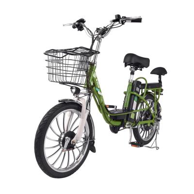 China Aluminum alloy 20 inch wheel aluminum alloy frame 48v350w brushless motor 48v/12ah to 20ah lithium battery city electric bike for sale