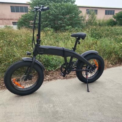 China Aluminum Alloy Tire Fat Folding Electric Bike 20 Inch Wheel 48v14ah Lithium Battery Motor Folding Brushless Mountain Electric Bike for sale